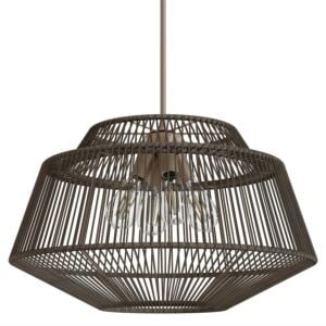 Brookhollow 4-Light Pendant in Sable Rattan