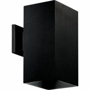 Square 1-Light Wall Lantern in Black