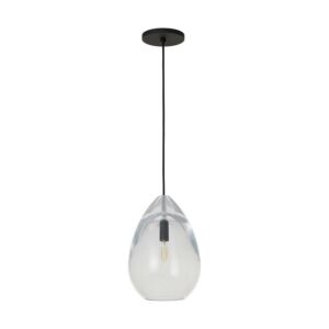 Alina 1-Light LED Pendant in Nightshade Black