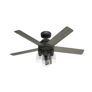 Lochemeade 3-Light 52" Hanging Ceiling Fan in Matte Black