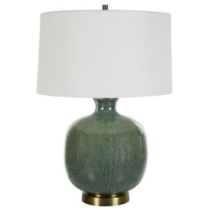 Nataly 1-Light Table Lamp in Antique Brass