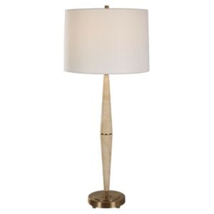 Palu 1-Light Table Lamp in Brushed Brass