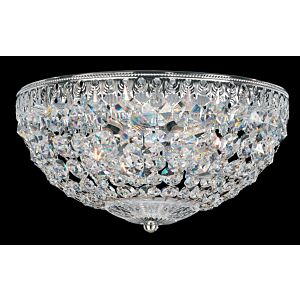 Petit Crystal 4-Light Flush Mount in Gold