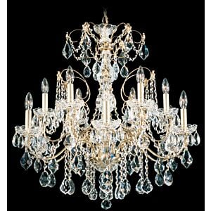 Century 12-Light Chandelier in Black Pearl