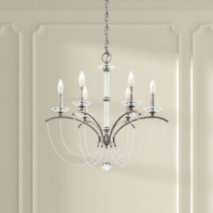 Priscilla 6-Light Chandelier in White