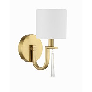 Fortuna 1-Light Wall Sconce in Satin Brass