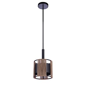 Kensey 1-Light Mini Pendant in Flat Black