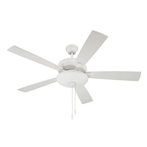 Eos Bowl 3-Light 52" Hanging Ceiling Fan in White