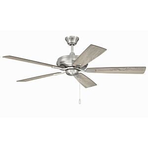 Eos 52" Hanging Ceiling Fan in Brushed Polished Nickel