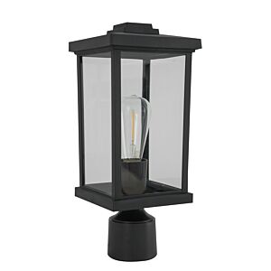 Resilience Lanterns 1-Light Post Mount in Textured Black