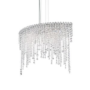 Chantant 6-Light Linear Pendant in Stainless Steel