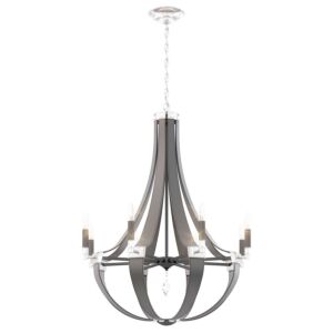 Crystal Empire 8-Light Chandelier in White