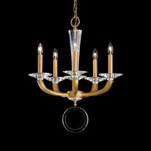 Emilea 5-Light Chandelier in Jet Black