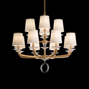 Emilea 12-Light Chandelier in Antique Silver