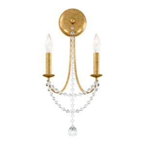 Verdana 2-Light Wall Sconce in Antique Silver