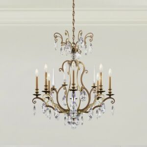 Renaissance Nouveau 8-Light Chandelier in Heirloom Gold