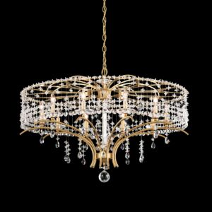 Bella Rose 10-Light Chandelier in Heirloom Gold