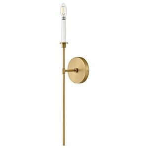 Hux 1-Light LED Wall Sconce in Lacquered Brass