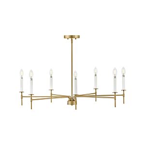 Hux 7-Light LED Chandelier in Lacquered Brass