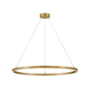 Kenna LED Chandelier in Lacquered Brass