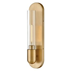 Tully 1-Light LED Wall Sconce in Lacquered Brass