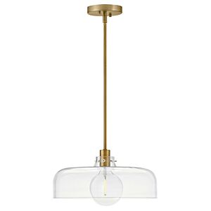 Maisie 1-Light LED Pendant in Lacquered Brass