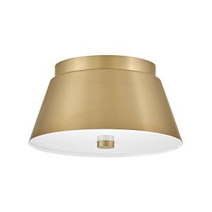 Tess 2-Light LED Flush Mount in Lacquered Brass