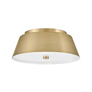 Tess 2-Light LED Flush Mount in Lacquered Brass