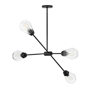 Livie 4-Light LED Chandelier in Black