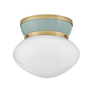 Lucy 1-Light LED Flush Mount in Lacquered Brass