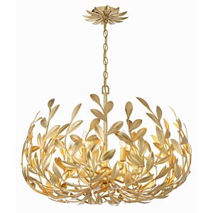 Broche 6-Light Chandelier in Antique Gold