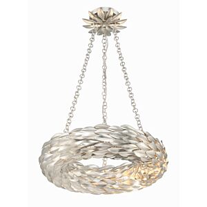 Broche 6-Light LED Chandelier in Antique Silver