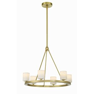 Aragon 6-Light LED Chandelier in Soft Brass