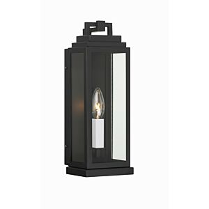 Aspen 1-Light Outdoor Wall Sconce in Matte Black