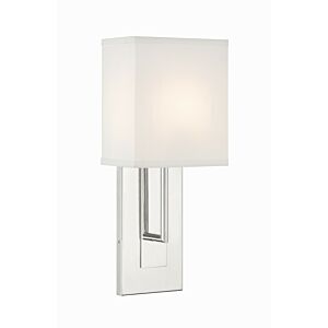 Brent 1-Light Wall Sconce in Polished Nickel