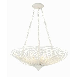 Doral 6-Light Chandelier in Matte White