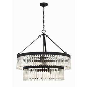 Emory 9-Light Chandelier in Black Forged