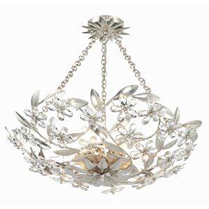 Marselle 6-Light Semi-Flush Mount in Antique Silver