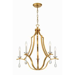 Perry 5-Light Chandelier in Antique Gold