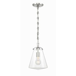 Voss 1-Light Mini Pendant in Polished Nickel