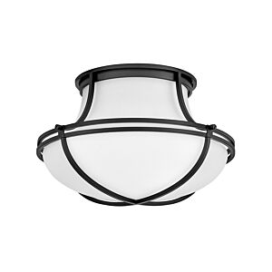Saddler 3-Light LED Flush Mount in Black