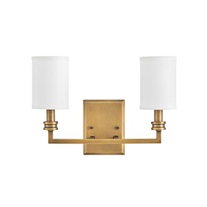 Moore 2-Light LED Wall Sconce in Heritage Brass