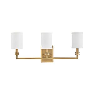 Moore 3-Light LED Wall Sconce in Heritage Brass