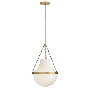 Collins 1-Light LED Pendant in Heritage Brass