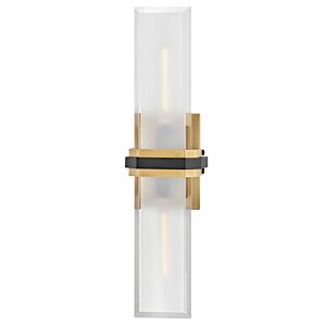 Kipton 2-Light LED Wall Sconce in Heritage Brass