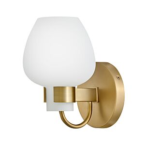 Sylvie 1-Light LED Wall Sconce in Heritage Brass