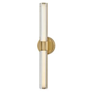 Georgette LED Bathroom Vanity Light in Lacquered Brass