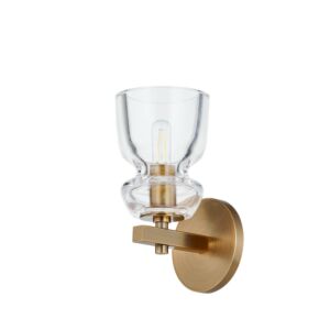 Trey 1-Light Wall Sconce in Patina Brass