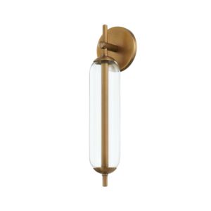 Blaze 1-Light LED Outdoor Wall Sconce in Patina Brass