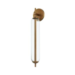 Blaze 1-Light LED Outdoor Wall Sconce in Patina Brass